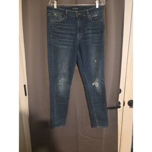 Lucky Brand Bridgette Dark Wash Distressed Skinny Jeans, Women's 12/31 High Rise